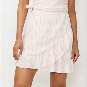 NWT Lauren Conrad ruffle Faux Wrap mini skirt L
